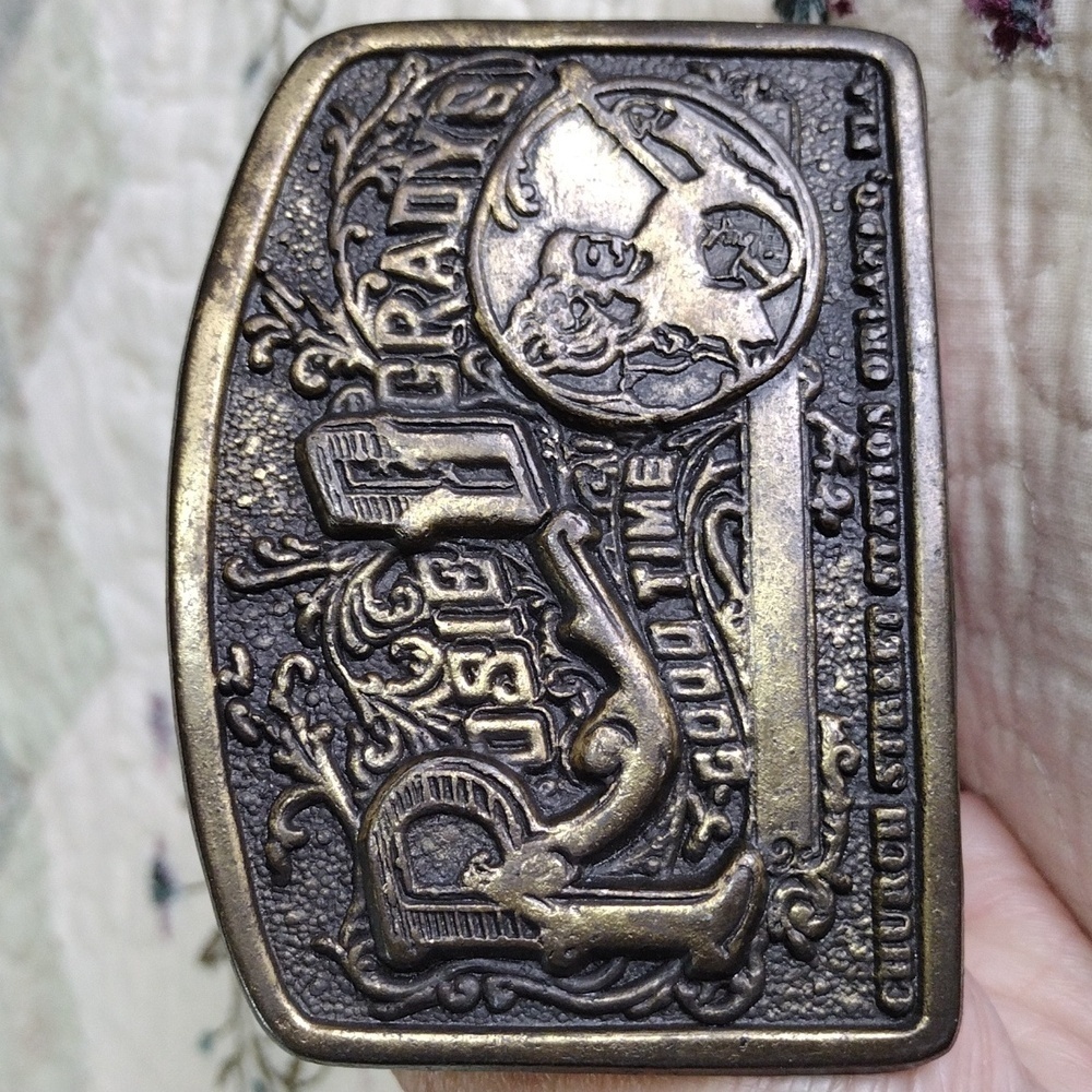 Vintage Rosie O' Grady's Church‎ Street Station Orlando Florida Belt Buckle